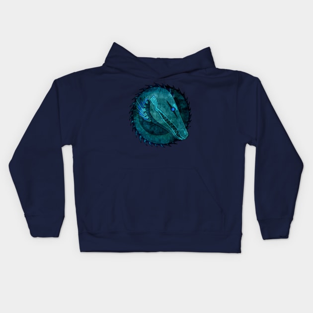 Survival Deity - Blue Kids Hoodie by BeastsofBermuda